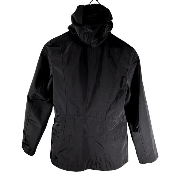 Charter Club  Black Water-Resistant Hooded Anorak Jacket Womens Petite S - Picture 2 of 8